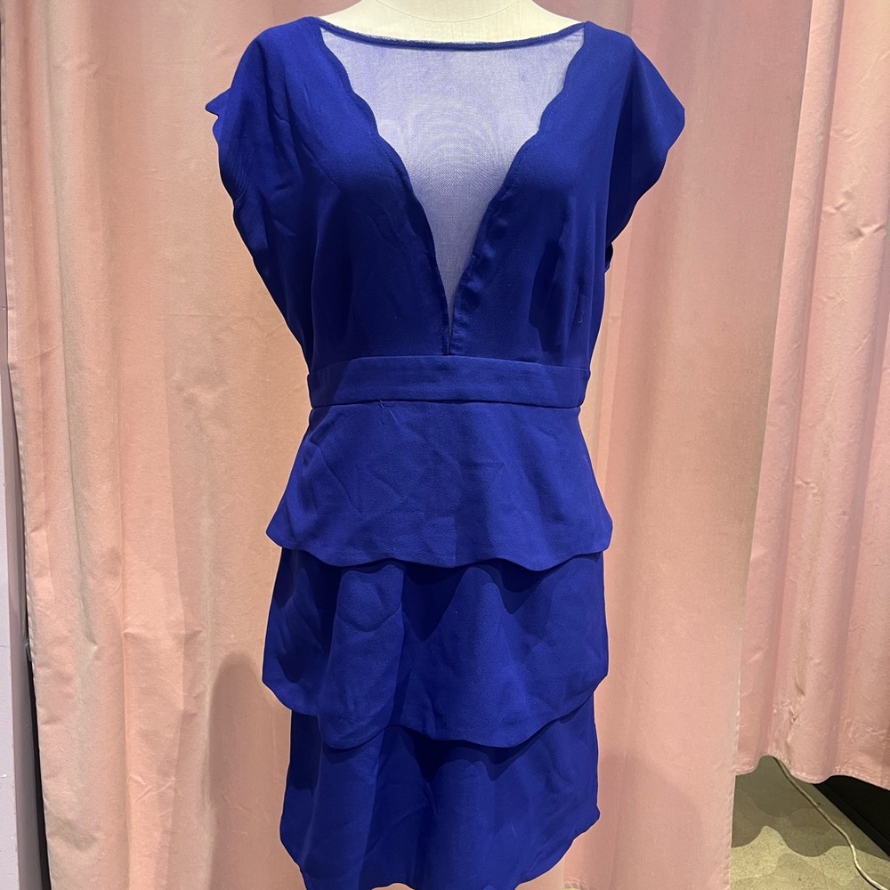 Urban Outfitters Royal Blue Layered Cocktail Dress Size 10